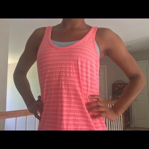 bright orange exercise tank